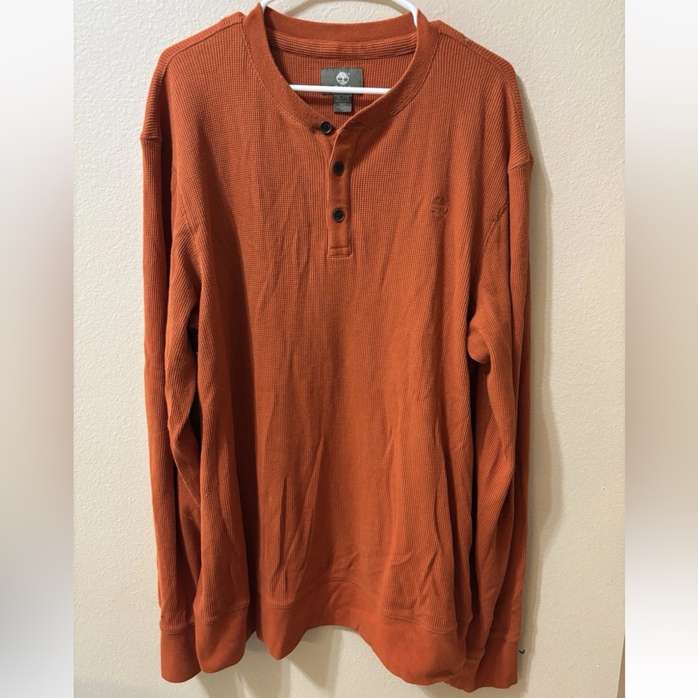 Timberland Waffle Knit Long Sleeve Shirt Casual Everyday Top XL